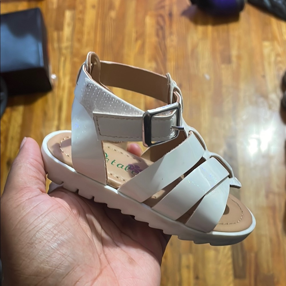 White Kids Sandals